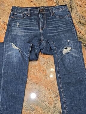 Women's Distressed Lucky Bridgette Skinny Blue Jeans - Classic Denim